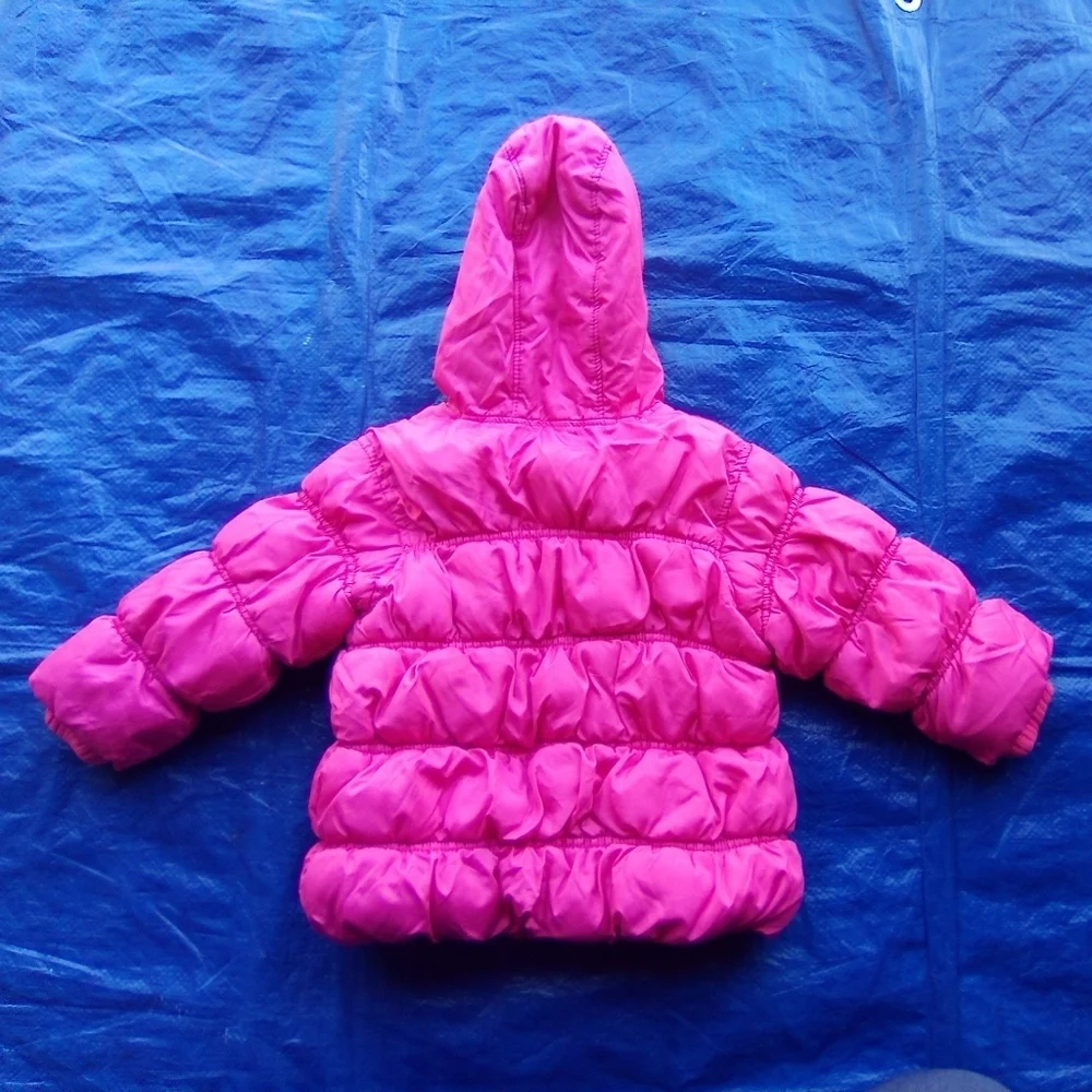 Old Navy Pink Puffer Jacket with Hood